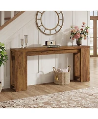 Tribesigns 70.9-Inch Extra Long Console Table, Farmhouse Wood Sofa Table Behind Couch, Narrow Entryway Accent for Living Room