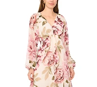 Msk Women's V-Neck Maxi Dress