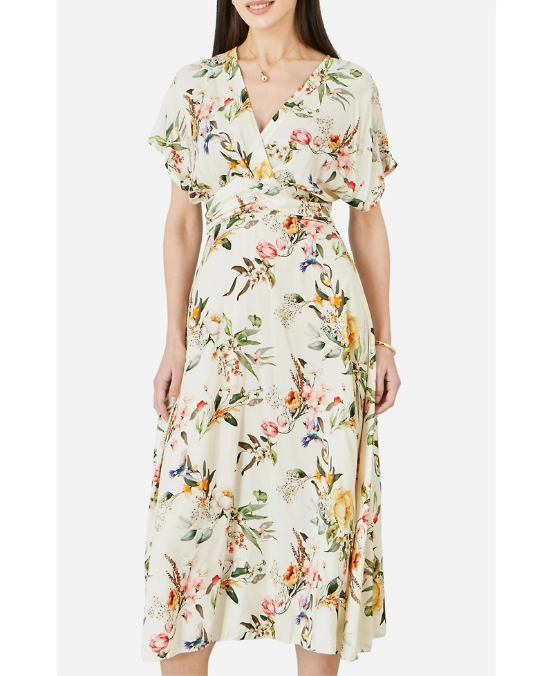 Yumi Women's Floral Print Midi Dress