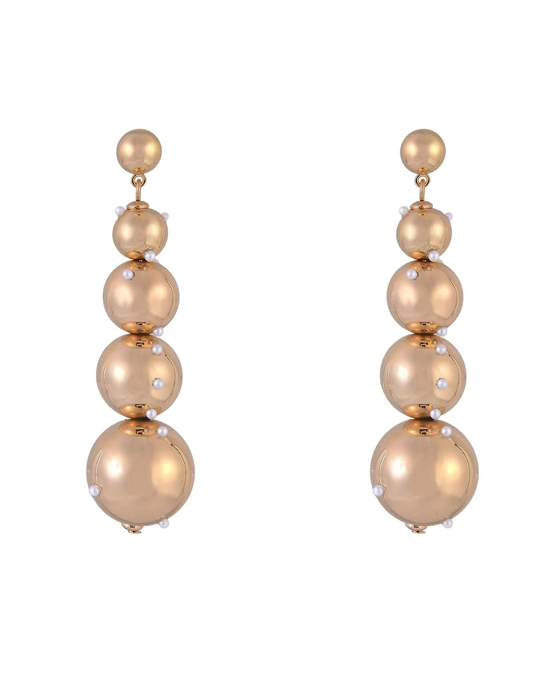 Laundry by Shelli Segal Graduated Ball Linear Earrings