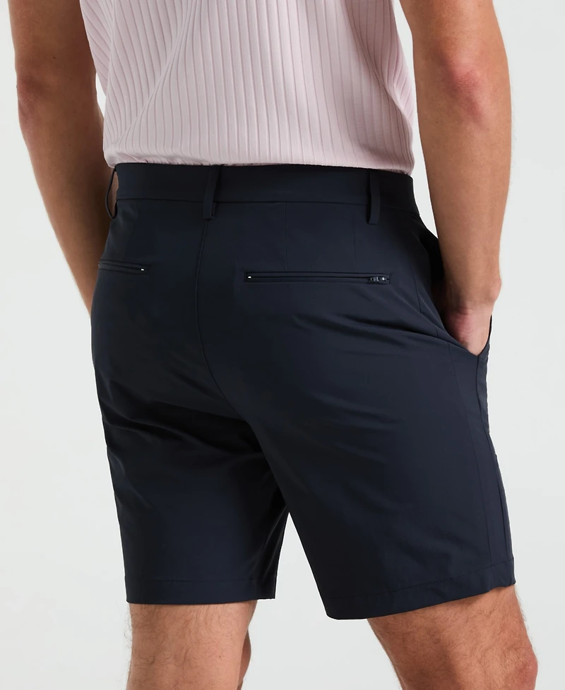 Perry Ellis Men's Solid Stretch 8" Tech Shorts