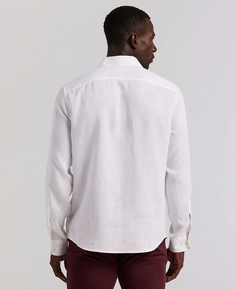 Perry Ellis Men's Solid Linen Shirt