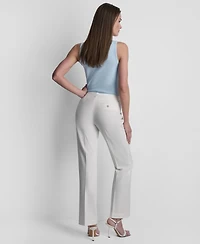 Dkny Women's Modern Fit Flared Pants