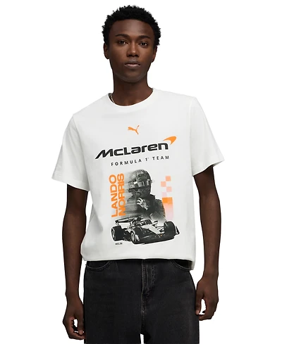 Puma Men's Mclaren Racing Driver Lando Norris Crewneck Graphic T-Shirt