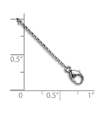 Curata Jewelry Solid 950 Platinum 1.3mm Polished Rolo Chain Necklace 16-24 Inch Chain Necklace