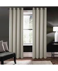 Rt Designers Collection 100% Polyester 250 Gsm Riley 100% Blackout Grommet Panel Curtains