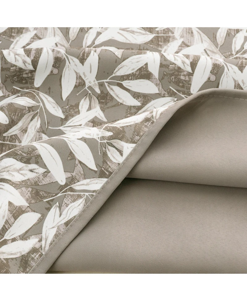 Rt Designers Collection 100% Polyester 190 Gsm Marina Revisible Blackout Grommet Curtain Panel 54" x 95"