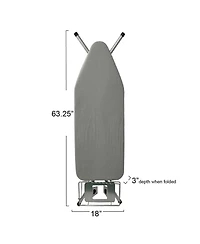 Household Essentials Mega Wide Top Ironing Board, 4-Legs, Antique Bronze Frame