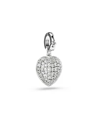 Swarovski Rhodium Plated Heart Idyllia Charms