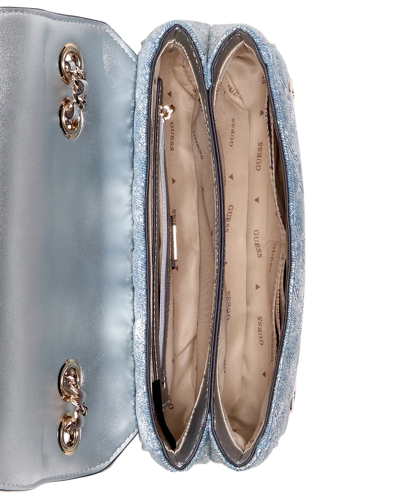 Guess Giully Ii 2 Compartment Convertible Small Flap Handbag