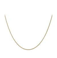 Curata Jewelry Solid 18k Gold Italian 1mm Sparkle-Cut Spiga Chain Necklace