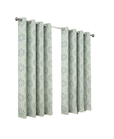 Rt Designers Collection 100% Polyester 190 Gsm Tilley Revisible Blackout Grommet Curtain Panel 54" x 84" Sage