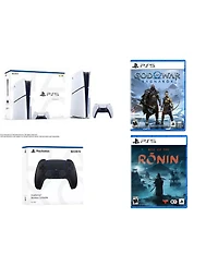 Sony Playstation 5 Slim Disc Bundle with an Extra DualSense Controller, God of War Ragnarok & Rise of the Ronin