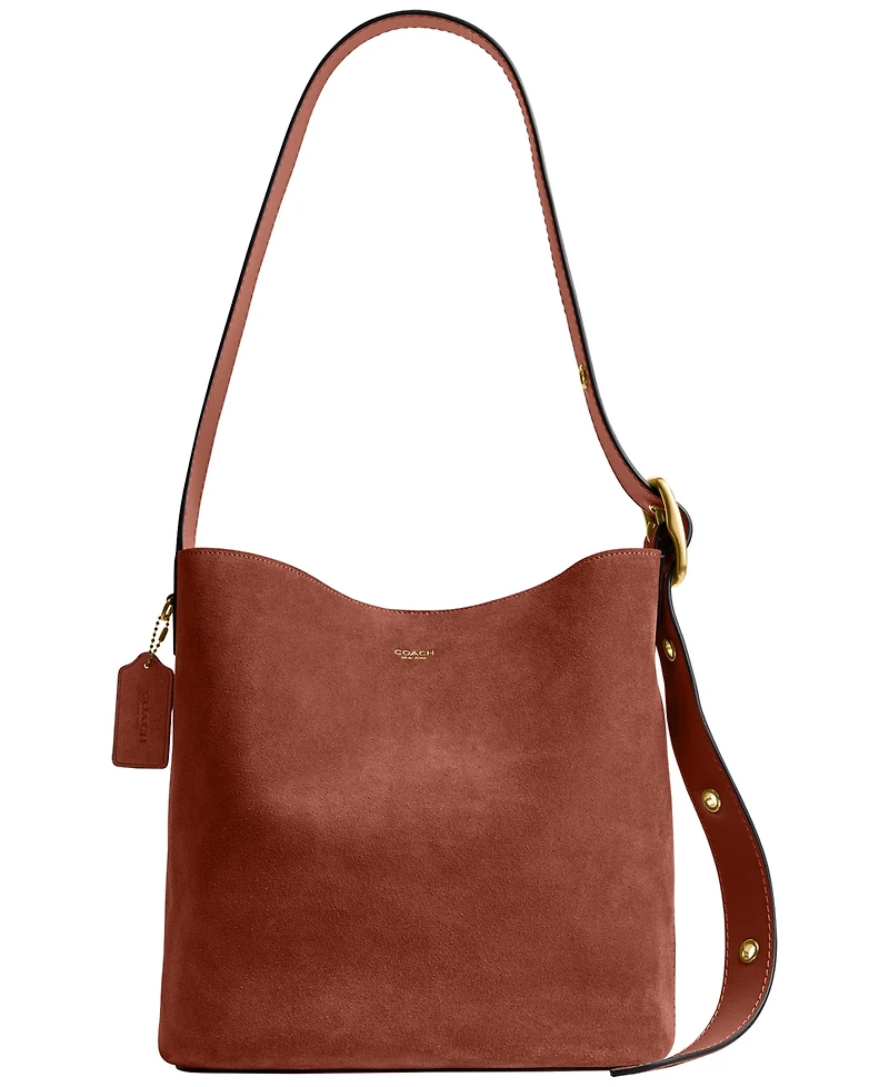 Coach Bleecker Medium Suede Bucket Bag