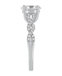 Macy's Certified Lab-Grown Diamond Solitaire Plus Engagement Ring (1-1/4 ct. t.w.) in 14k White Gold