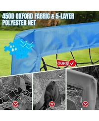Joyaire 6x4ft 5 Layer Portable Pop Up Soccer Goal Set