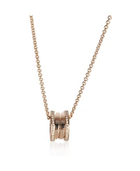 Pre-Owned Bvlgari Rose Gold Diamond B.zero1 Necklace