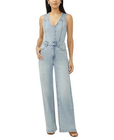 Silver Jeans Co. Women's Wide-Leg Vest Jumpsuit