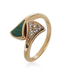 Bvlgari Gold Malachite and Diamond Diva's Dream Ring