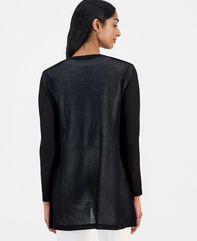 Anne Klein Women's Textured Knit Sheer Cardigan