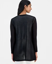 Anne Klein Women's Textured Knit Sheer Cardigan
