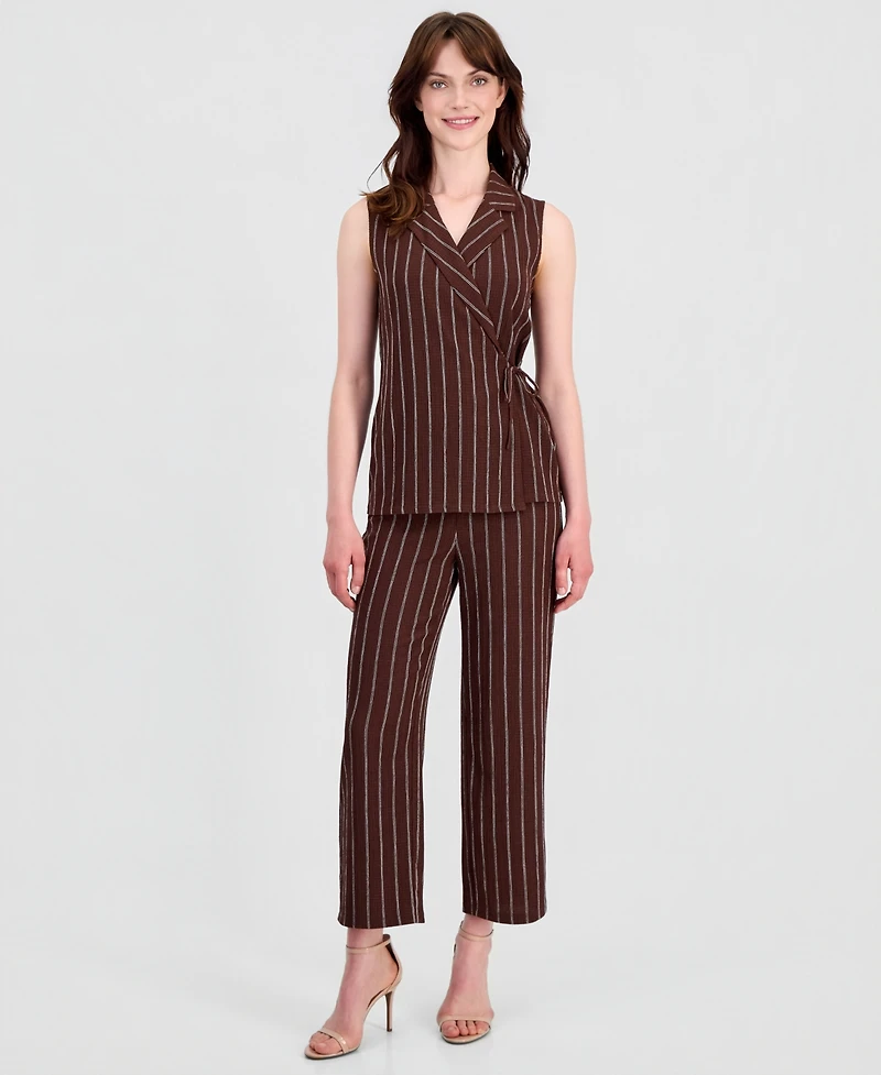 Anne Klein Petite Notched Neck Wrap Top