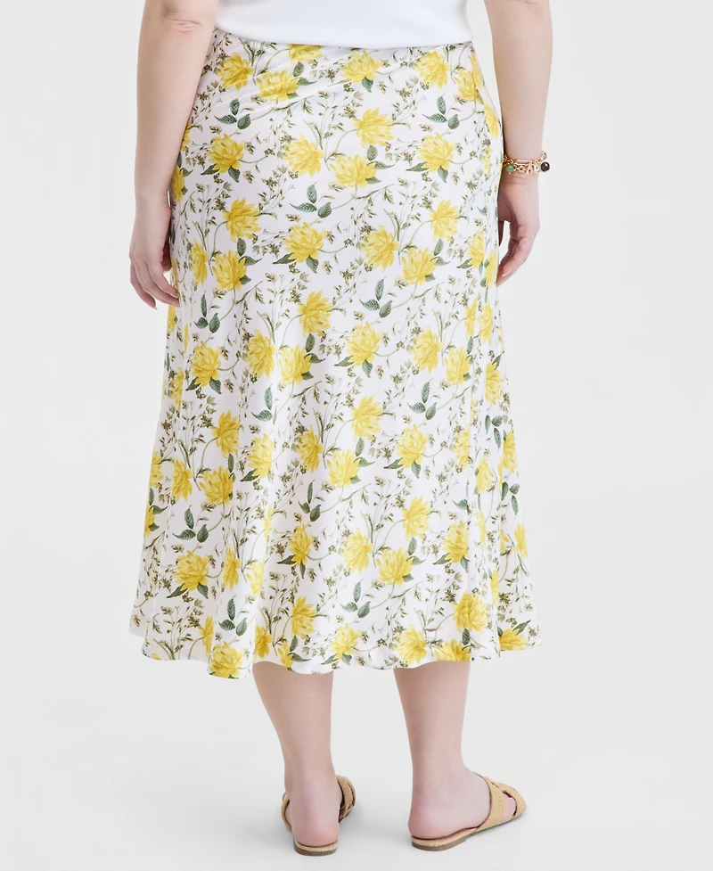 On 34th Trendy Plus Printed Slip Skirt, Macy's Exclusive