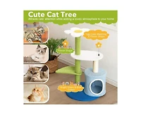 Aostirmotor Cat Tree with Sisal-Covered Scratching Posts, Indoor Tower for Climbing & Exercise