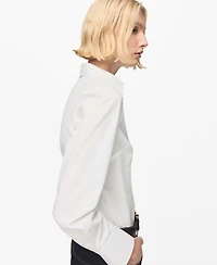 Mango Women's Slim-Fit Poplin Shirt