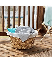 Household Essentials Round Wicker Laundry Basket with Handles