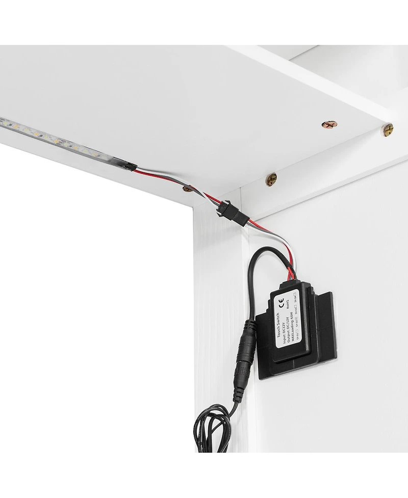 Streamdale Furniture Wooden Twin Platform Bed with Desk, Wardrobe, Cabinets, Drawers, Shelves