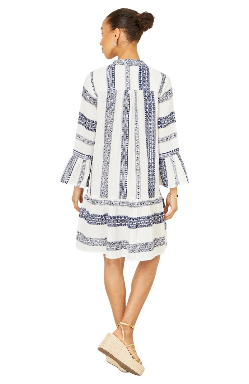 Yumi Women's Cotton Stripe Tunic Dress