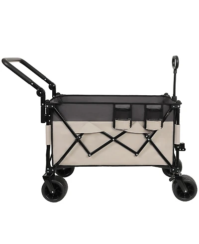Rainsken Multi-Functional Push-Pull Folding Wagon Cart