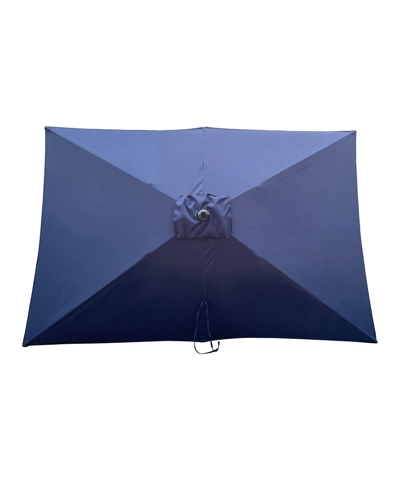 Flynama 6 x 9ft Patio Umbrella Outdoor Waterproof Umbrella with Crank and Push Button Tilt without flap
