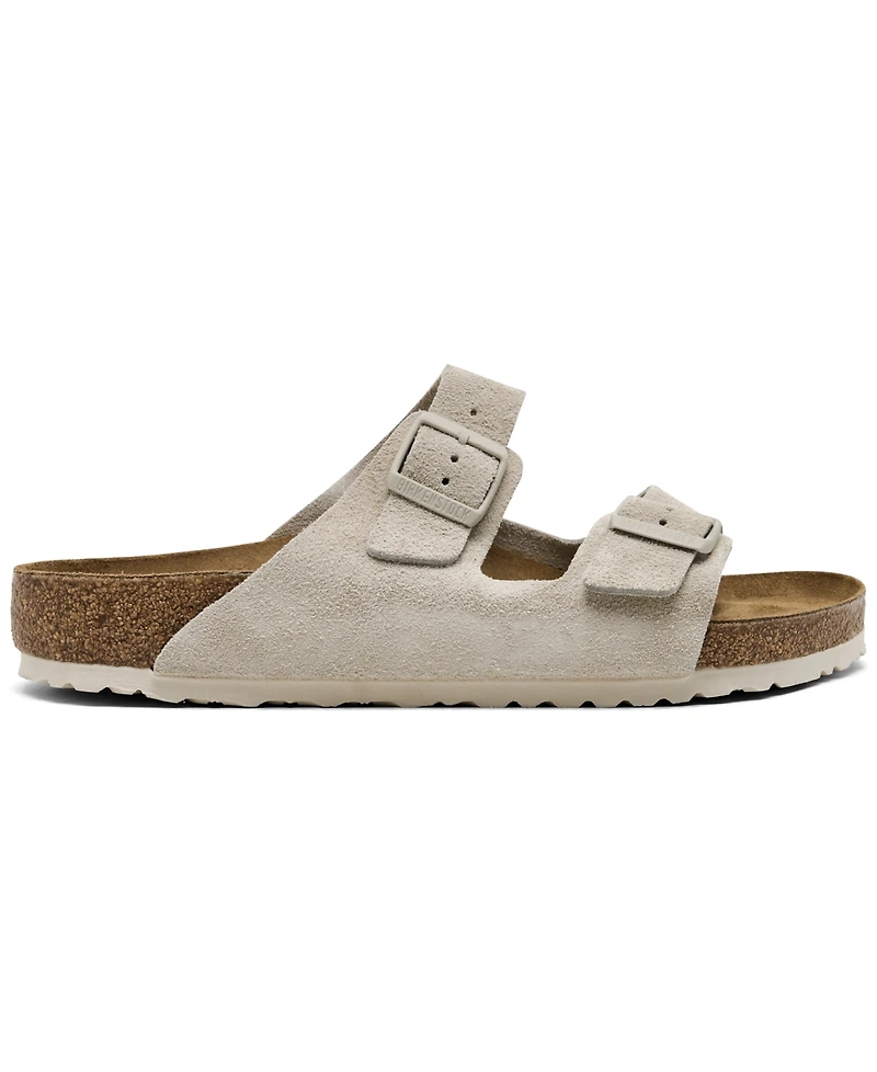 Birkenstock Men's Arizona Suede Leather Soft Footbed Sandals from Finish Line