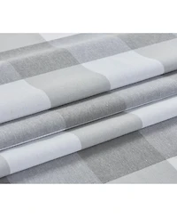 Kate Aurora Country Farmhouse Rod Pocket Buffalo Plaid Gingham Tie Up Window Curtain Panel