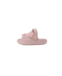 Bebe Little Girls Platform Eva Slide with Iridescent Finish and Sea Life Charms
