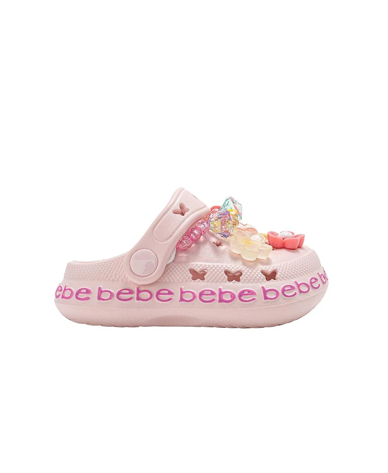 Bebe Toddler Eva Clogs - Lightweight and Comfortable, featuring Sparkling Gems Charms