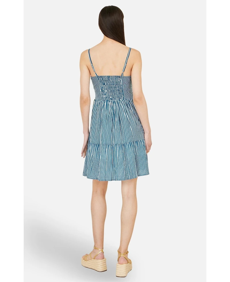 Yumi Women's Stripe Cotton Mini Sun Dress