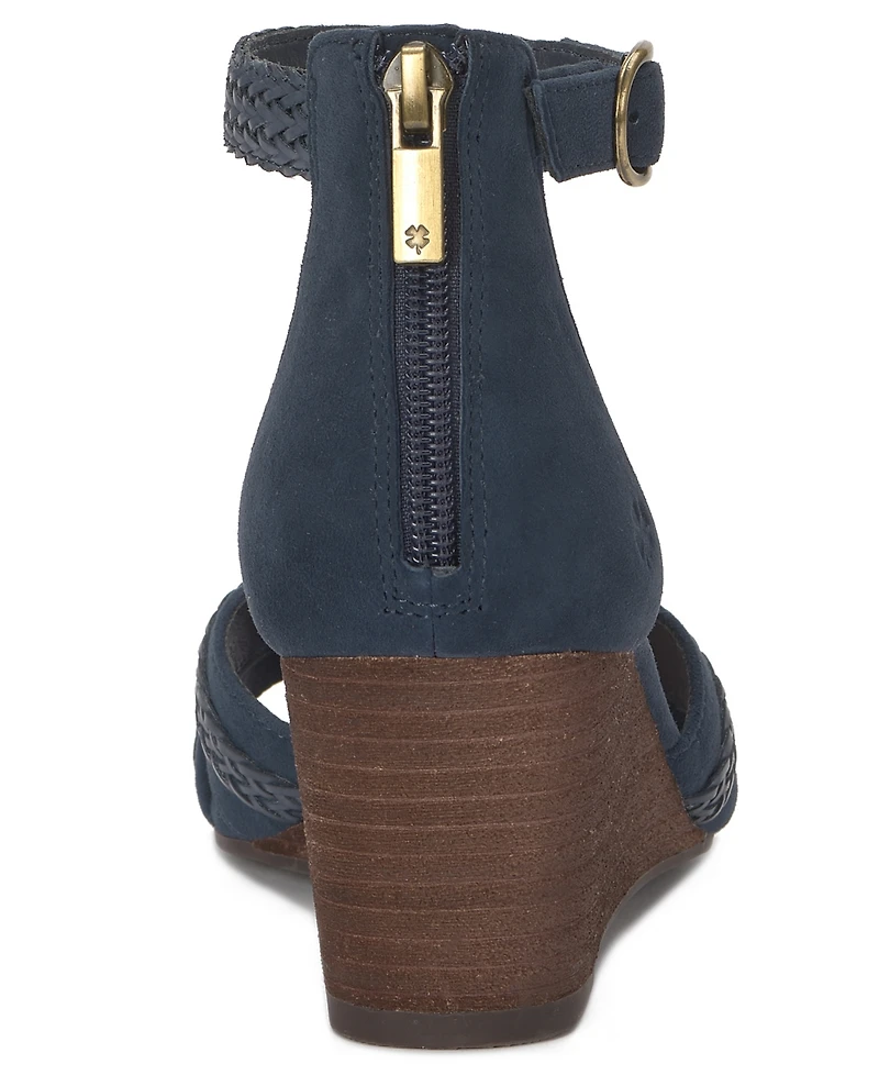 Lucky Brand Women's Jaelah Criss-Cross Braided Wedge Sandals