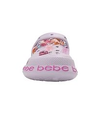 Bebe Little Girls Eva Clog with Chain Logo Grosgrain Ribbon and Charms