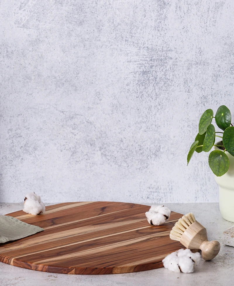 Teakhaus Wood Large Round Cutting and Serving Board