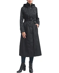 kimi + kai Women's Aine Hooded Long Rain Coat