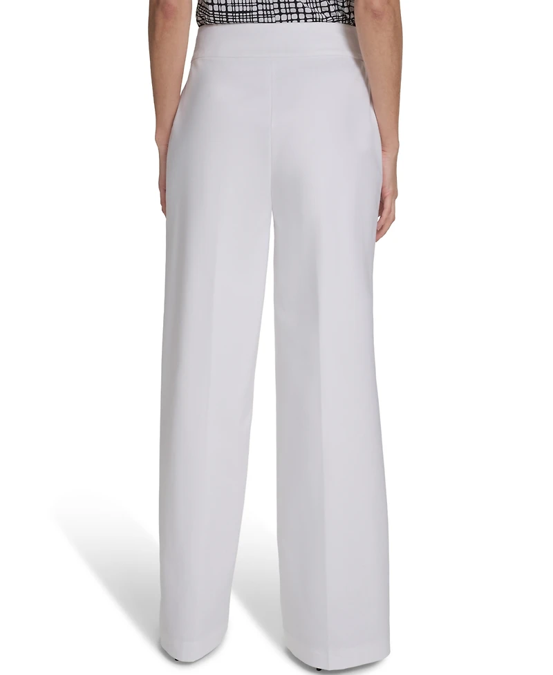 Calvin Klein Women's Mid-Rise Wide-Leg Pants