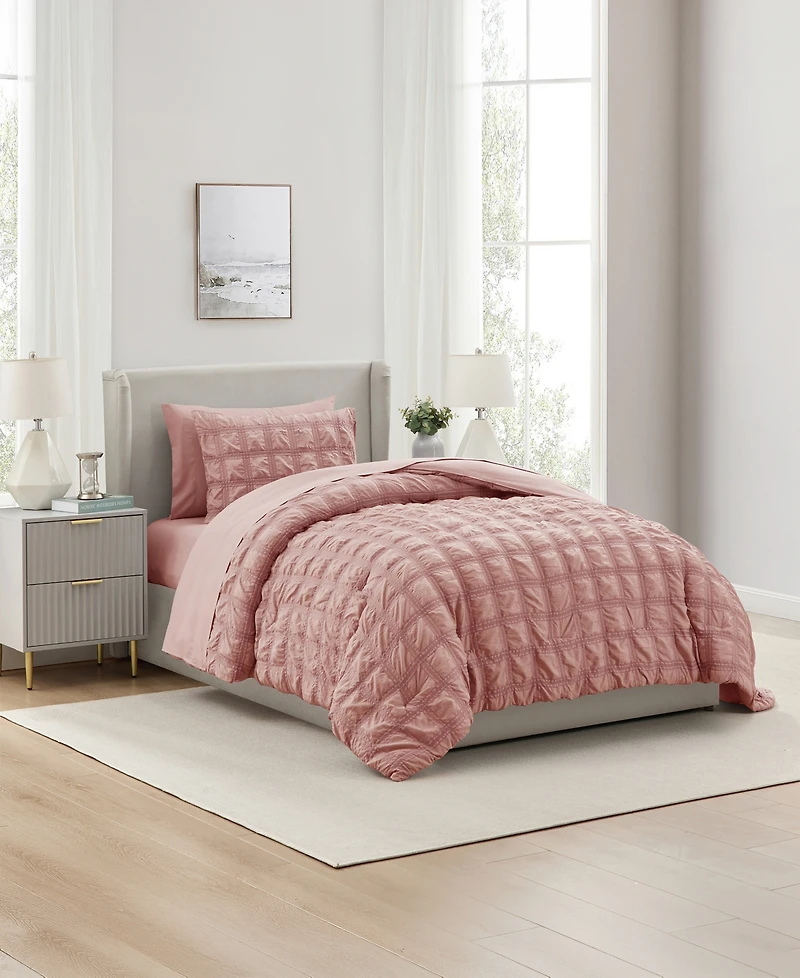 Nestl Luxury Soft Seersucker Design -Pc. Comforter Set