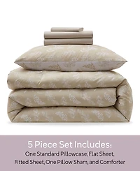 Nestl Luxury Soft Botanical Design 5-Pc. Comforter Set