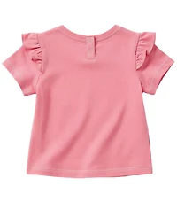 Disney Baby Girls' Short-Sleeve T-Shirt and Striped Shorts, 2-Piece Set