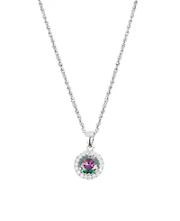 Macy's Cubic Zirconia Halo Pendant Necklace
