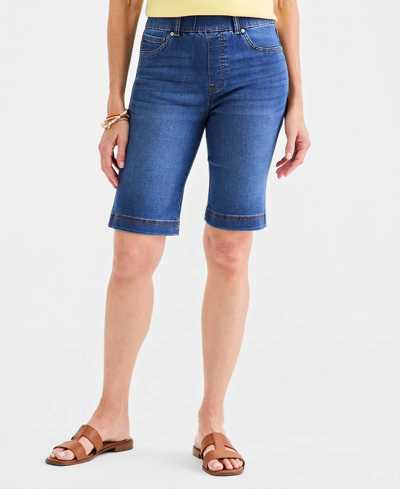 Style & Co Petite High Rise Bermuda Shorts, Macy's Exclusive