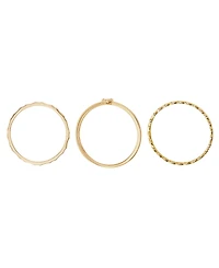 Macy's 3-Pc. Cubic Zirconia Hammered and Textured Ring Set